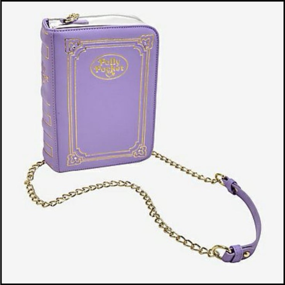 Rare HTF NWOT Polly Pocket Purple Book Crossbody Bag
